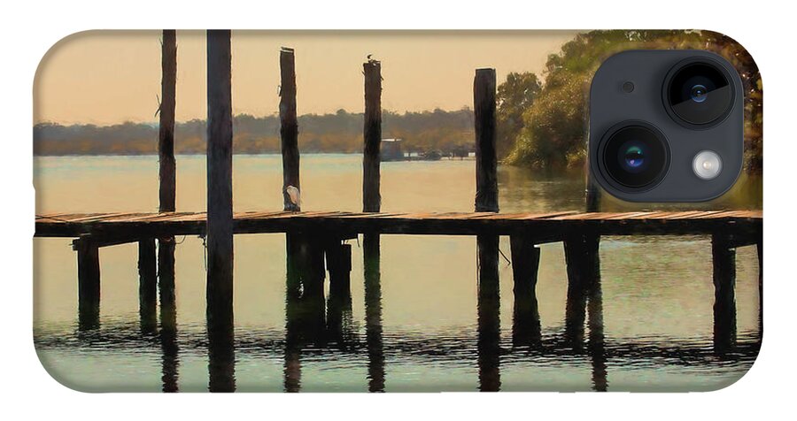 Australian White Pelican iPhone 14 Case featuring the photograph Pelican on post by Sheila Smart Fine Art Photography
