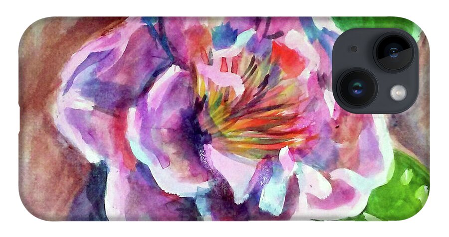 Art iPhone Case featuring the painting Peony by Loretta Nash