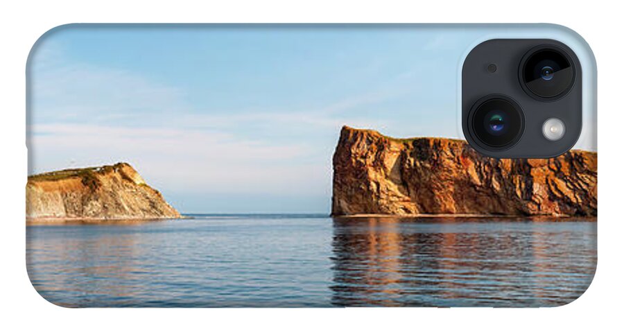 Perce Rock iPhone 14 Case featuring the photograph Perce Rock at Gaspe Peninsula by Elena Elisseeva