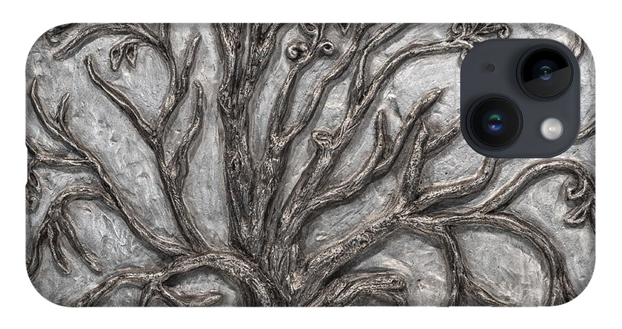 Metal iPhone 14 Case featuring the sculpture Perseverance by Sheila Johns