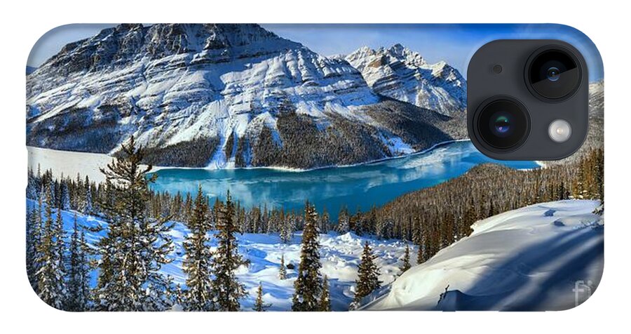 Peyto iPhone Case featuring the photograph Peyto Lake Winter Panorama by Adam Jewell