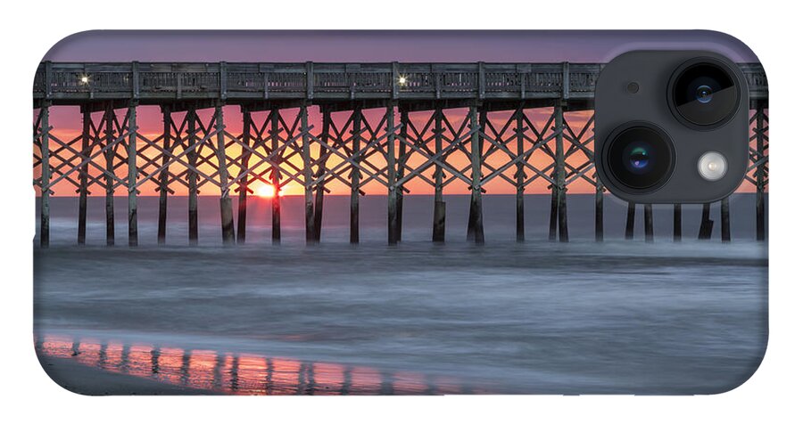 Pier iPhone 14 Case featuring the photograph Pier With Sunrise by Denise Bush