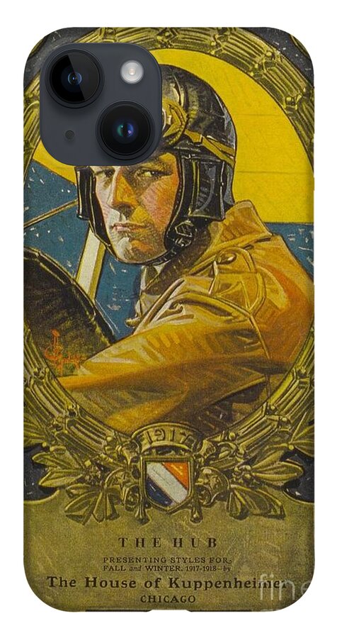 Joseph Christian Leyendecker iPhone 14 Case featuring the painting Pilot by MotionAge Designs