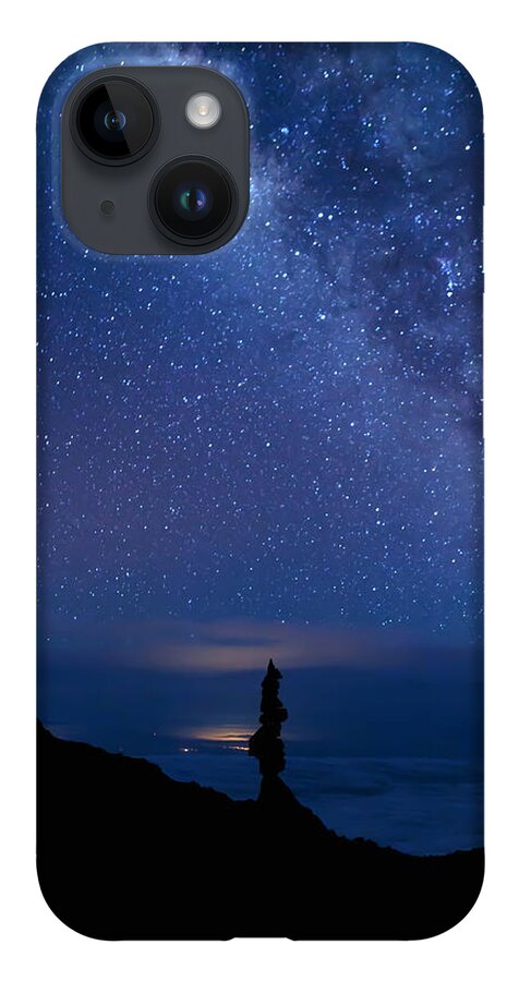 Milky Way iPhone 14 Case featuring the photograph Pointing to the Heavens by Susan Rissi Tregoning