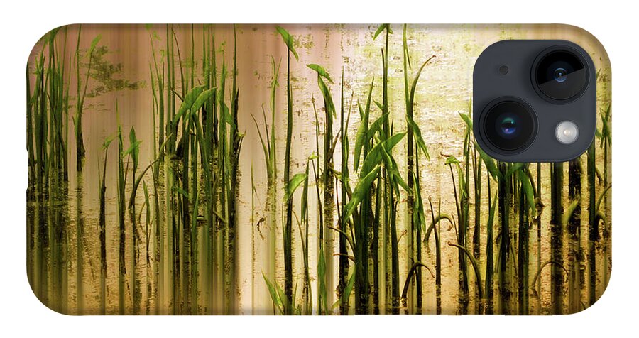 Grass iPhone 14 Case featuring the photograph Pond Grass Abstract  by Jessica Jenney