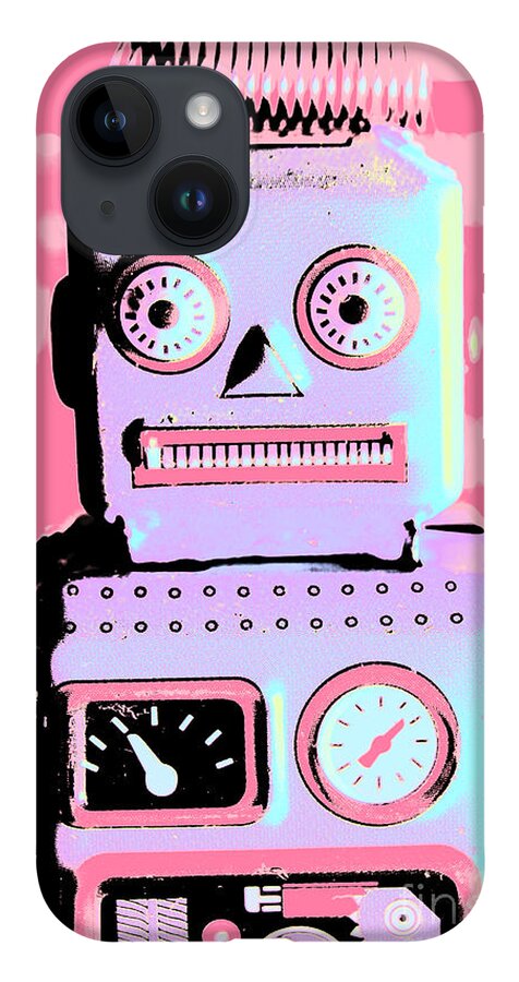 Pop iPhone 14 Case featuring the photograph Pop art poster robot by Jorgo Photography