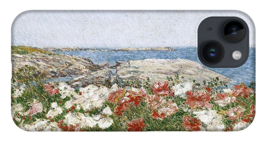 Frederick Childe Hassam (american iPhone Case featuring the painting Poppies on the Isles of Shoals by MotionAge Designs