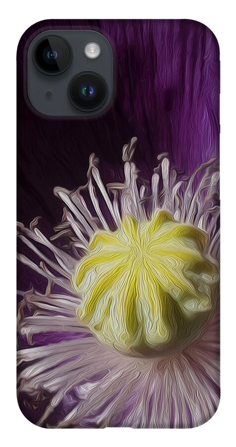 Floral iPhone Case featuring the digital art Poppy heart by Vincent Franco