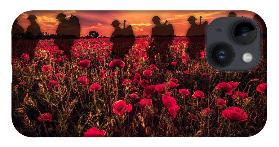 Soldier iPhone Case featuring the digital art Poppy Walk by Airpower Art