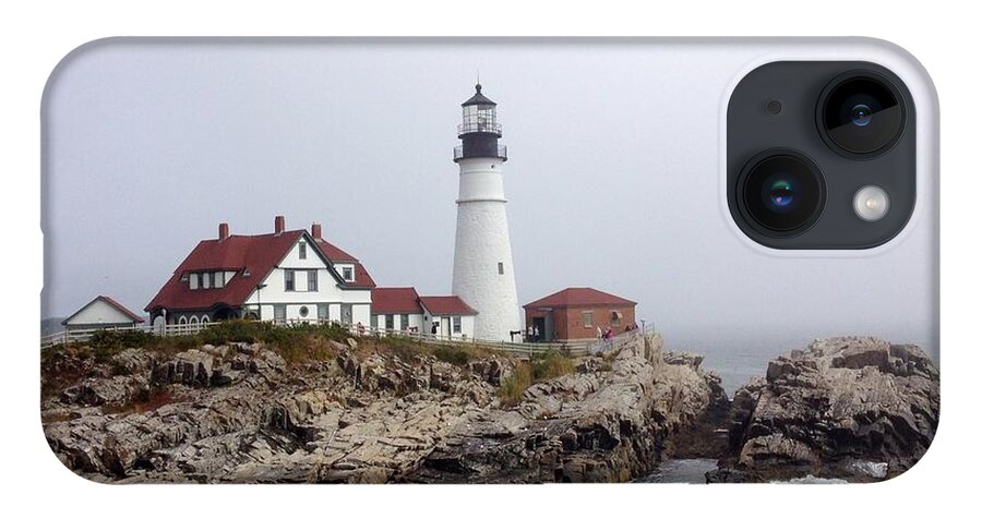 Lighthouse iPhone 14 Case featuring the photograph Portland Head Light by Barbara Von Pagel