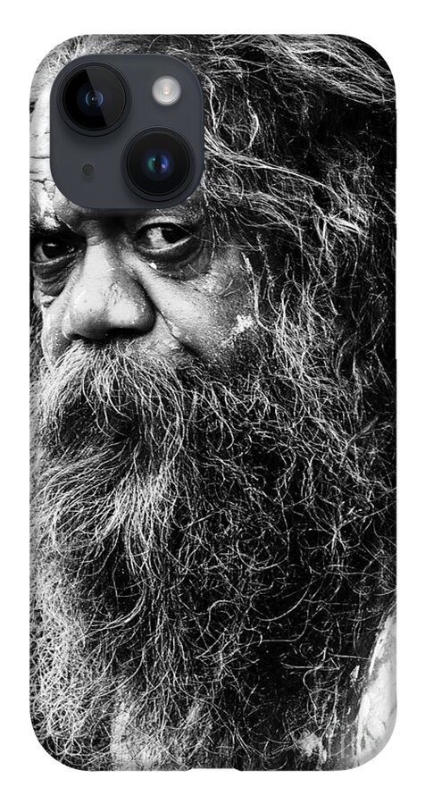 Aborigine Aboriginal Australian iPhone 14 Case featuring the photograph Portrait of an Australian aborigine by Sheila Smart Fine Art Photography
