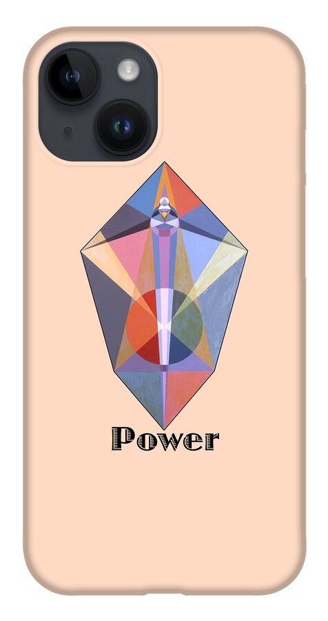 Painting iPhone Case featuring the painting Power text by Michael Bellon