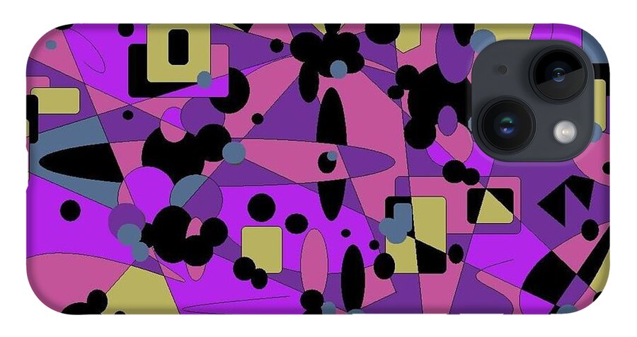 Digital Abstract iPhone 14 Case featuring the digital art Pretty Picture by Jordana Sands