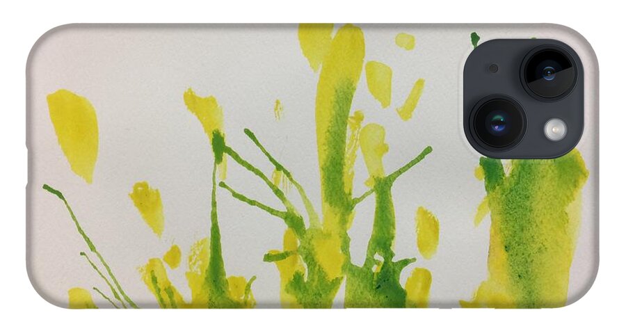 Pretty Weeds iPhone 14 Case featuring the painting Pretty Weeds by Caroline Patrick