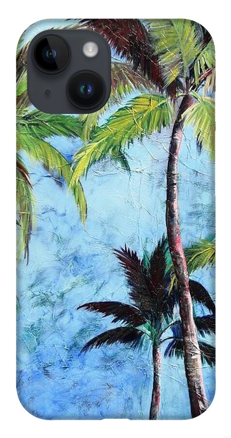 Princeville Palms iPhone 14 Case featuring the painting Princeville Palms by Kristen Abrahamson