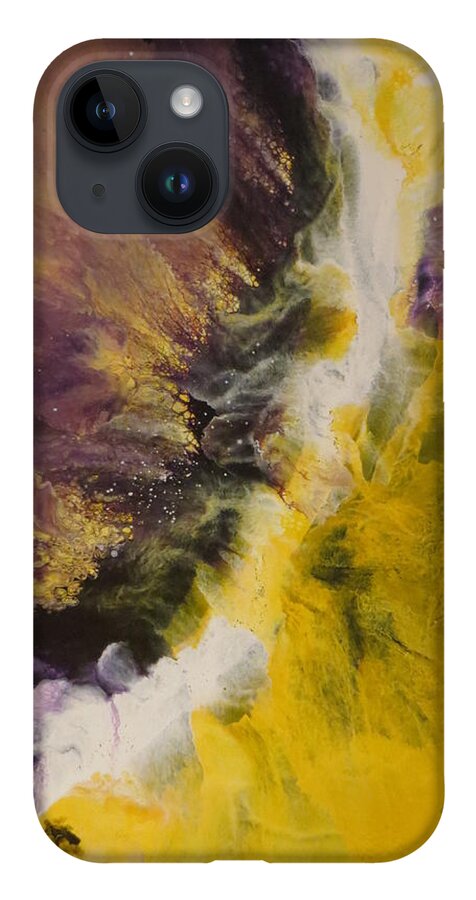 Abstract iPhone 14 Case featuring the painting Profundity by Soraya Silvestri