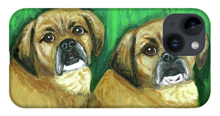 Puggles Bruno and Louie iPhone Case by Ania M Milo - Pixels