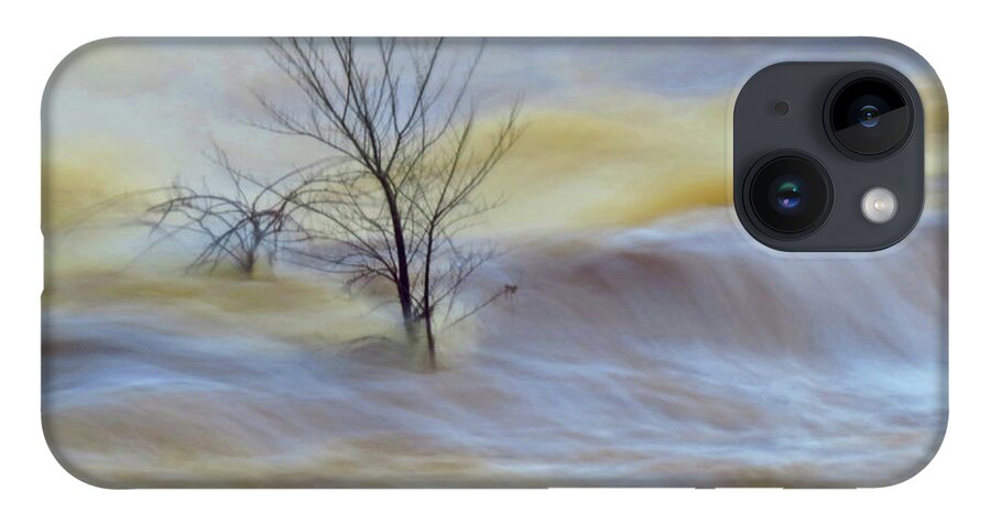 River iPhone 14 Case featuring the digital art Raging River by Kathleen Illes