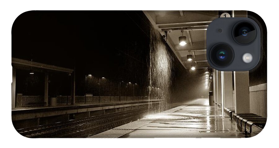 Photograph iPhone 14 Case featuring the photograph Rainy Night In Baltimore by Ron Cline