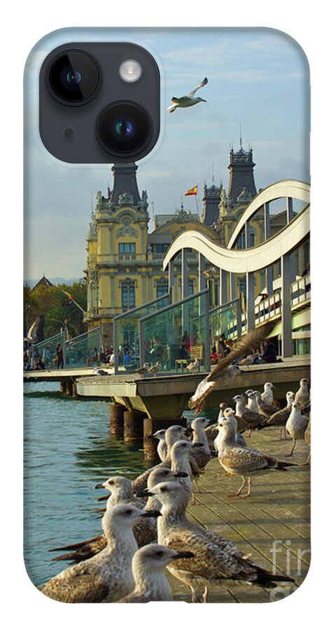  Architecture iPhone 14 Case featuring the photograph Rambla Maritim in Barcelona by Anastasy Yarmolovich