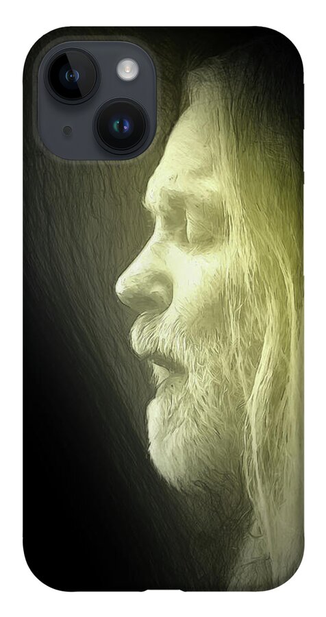 Gregg Allman iPhone 14 Case featuring the digital art Ramblin Man by John Haldane