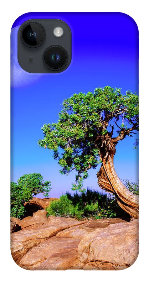 Moon iPhone 14 Case featuring the photograph Reaching for the Moon by Mike Stephens