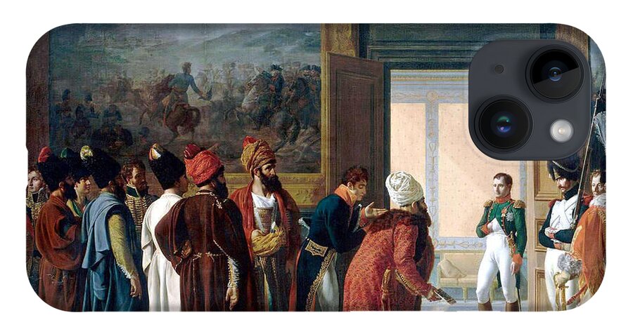François-henri Mulard - Napoléon iPhone Case featuring the painting Napoleon Receiving the Ambassador of Persia by MotionAge Designs