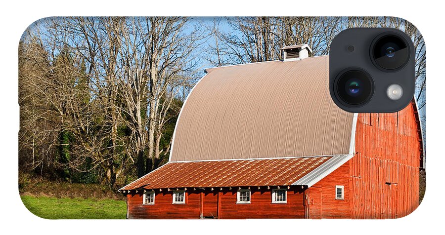 Architecture iPhone Case featuring the photograph Red Barn by Jeff Goulden