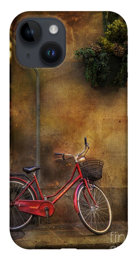 Bicycle iPhone 14 Case featuring the photograph Red Crown Bicycle by Craig J Satterlee