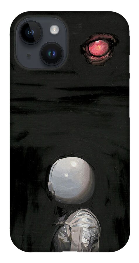 Astronaut iPhone Case featuring the painting Red Eyes by Scott Listfield