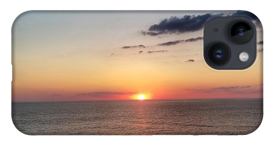 Sunset iPhone Case featuring the photograph Red Sunset Over Ocean by Vic Ritchey