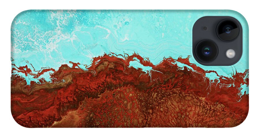 Ocean iPhone 14 Case featuring the painting Red Tide by Tamara Nelson