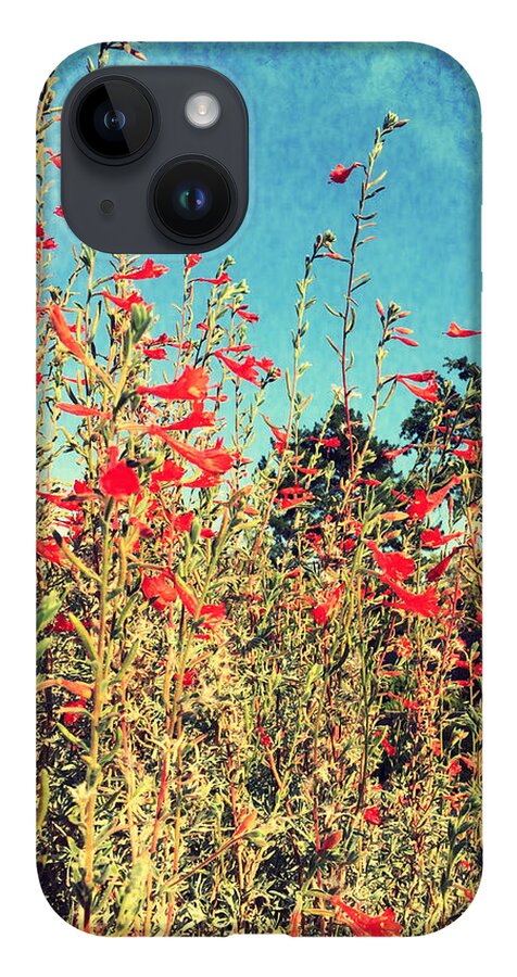 Flower iPhone Case featuring the photograph Red Trumpets Playing by Brad Hodges