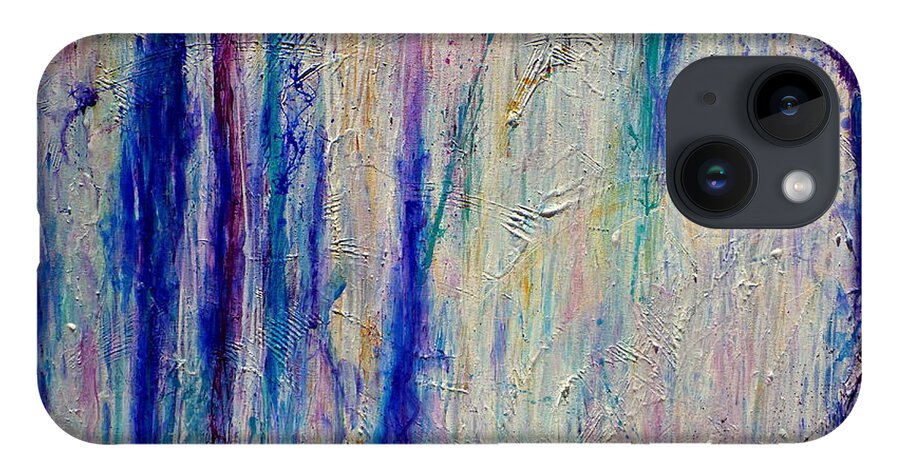 Abstract Painting iPhone 14 Case featuring the painting Reflections I by Tracy Bonin