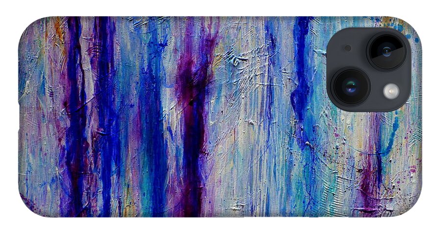 Abstract Painting iPhone 14 Case featuring the painting Reflections II by Tracy Bonin