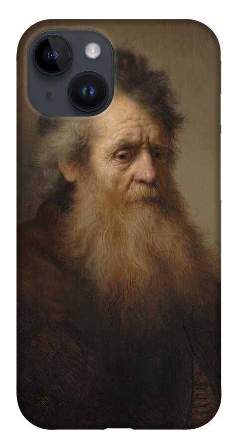 Rembrandt Bearded Old Man iPhone Case featuring the painting Rembrandt Bearded old man by MotionAge Designs