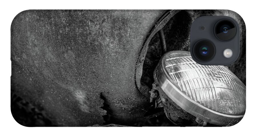 Automobile iPhone 14 Case featuring the photograph Resting Headlight of Rusty Car by Dennis Dame