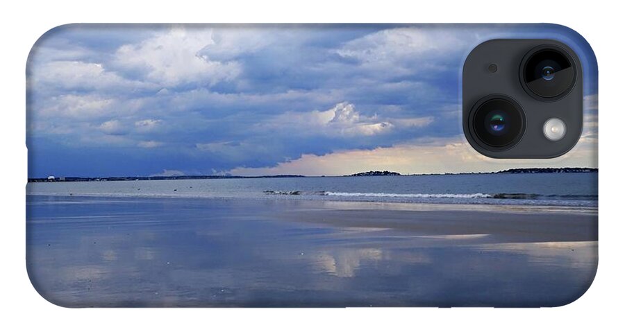 Revere iPhone 14 Case featuring the photograph Revere MA Storrmy Weather Revere Beach by Toby McGuire
