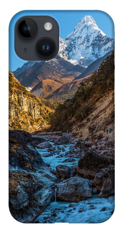 Nepal iPhone 14 Case featuring the photograph River Crossing by Owen Weber