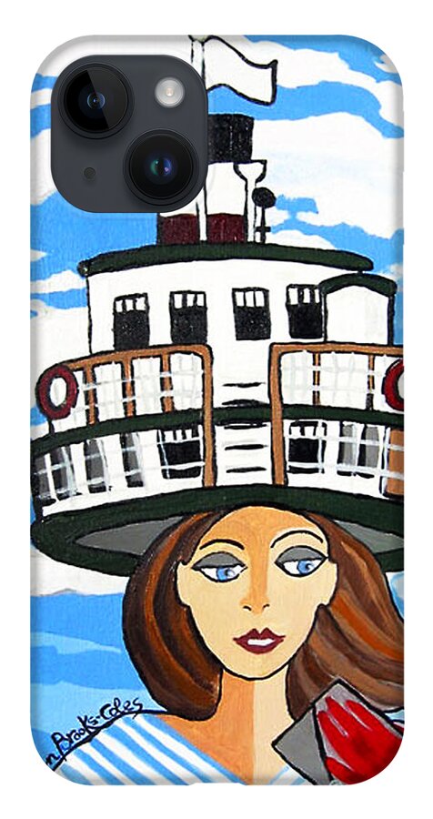 R.m.s. Segwun iPhone 14 Case featuring the painting R.M.S. Segwun - Delivering the mail by Marilyn Brooks
