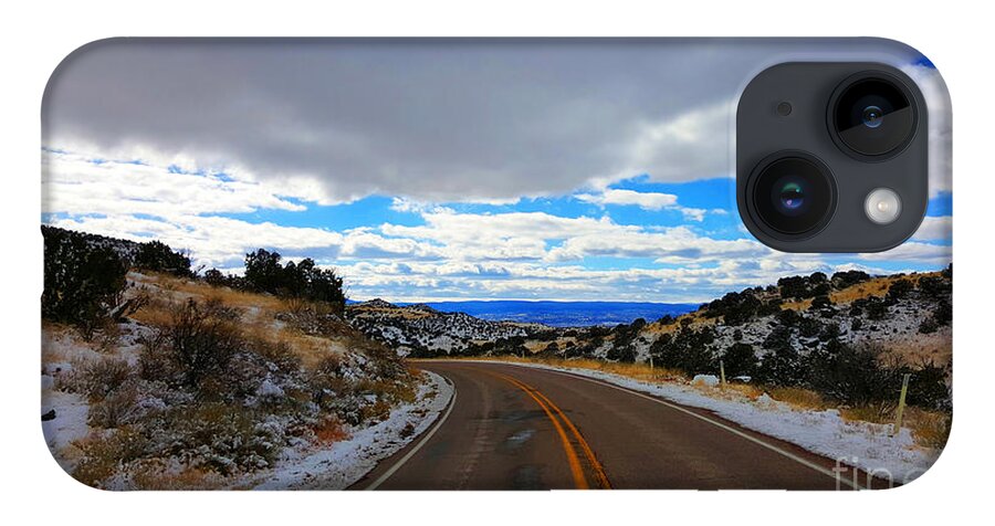 Southwest Landscape iPhone 14 Case featuring the photograph Road to blue skys by Robert WK Clark