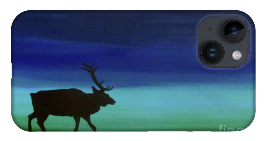 Elk iPhone Case featuring the painting Roaming Elk by Sara Becker