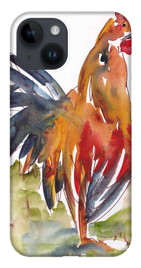 Impressionism iPhone 14 Case featuring the painting Rognonas Rooster by Pat Katz