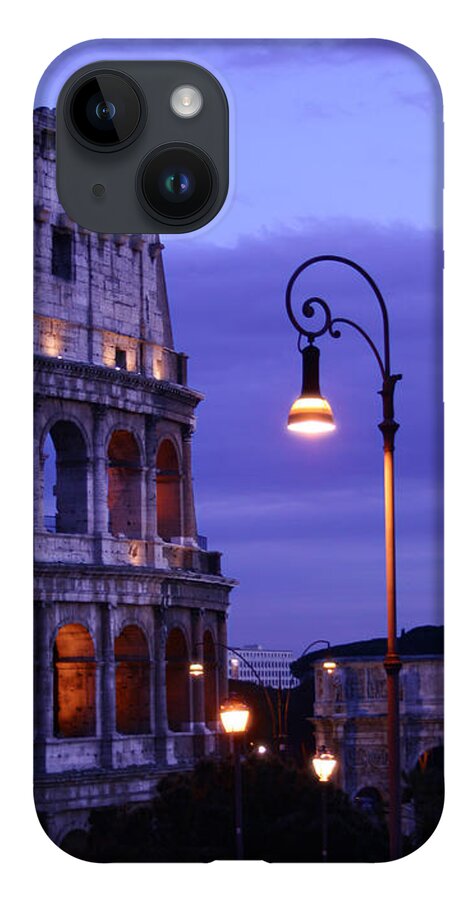 Colosseum iPhone Case featuring the photograph Rome by Lamplight by Warren Home Decor
