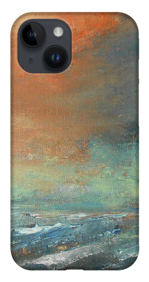 Abstract iPhone 14 Case featuring the painting Romancing Turner by Jane See