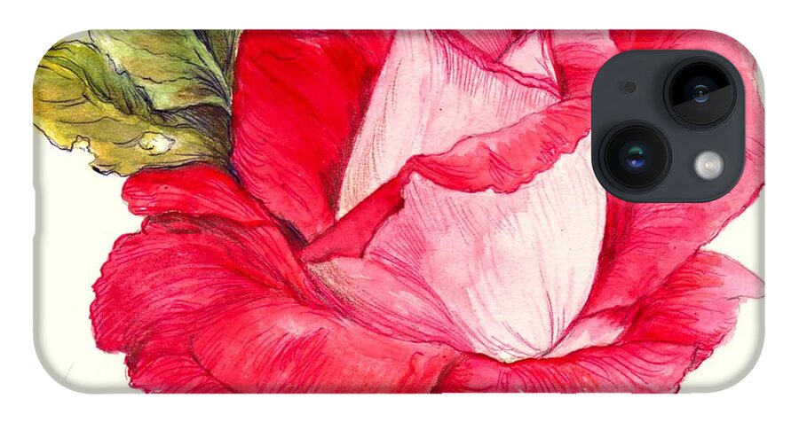 Rose iPhone 14 Case featuring the painting Rose by Morgan Fitzsimons