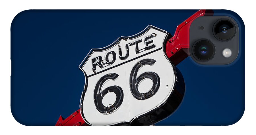 Route 66 iPhone Case featuring the photograph Route 66 Sign by T Lowry Wilson