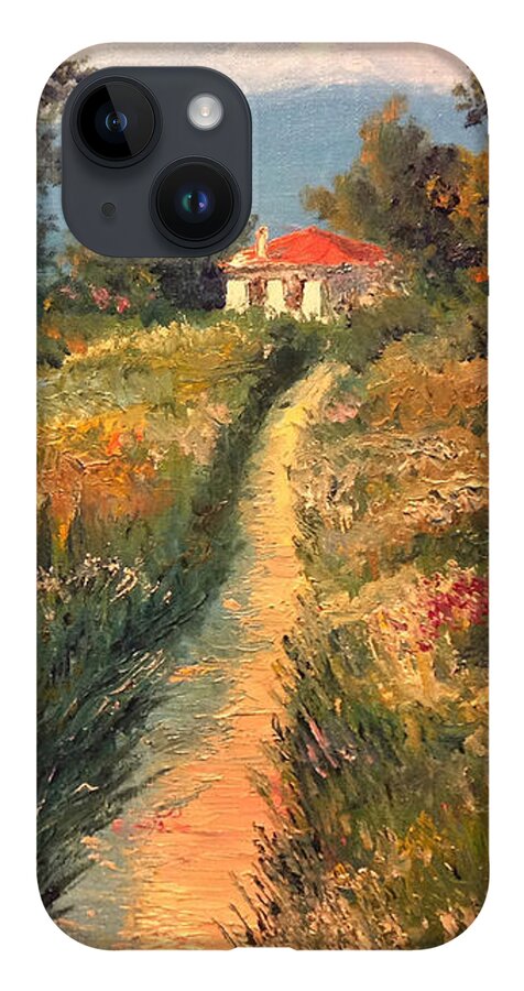 Cottage iPhone 14 Case featuring the painting Rural Idyll by Vit Nasonov
