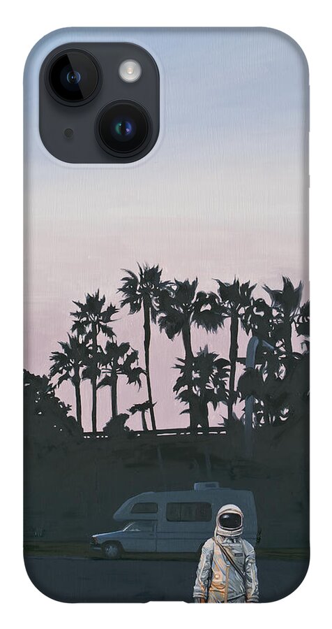 Astronaut iPhone Case featuring the painting RV Dusk by Scott Listfield