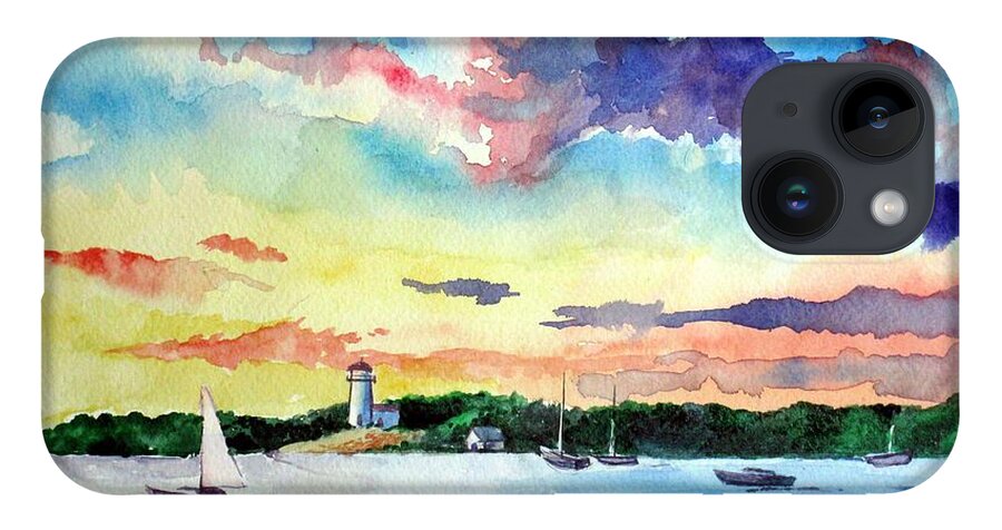 Sailing iPhone Case featuring the painting Sailing on the Bay by Christopher Shellhammer